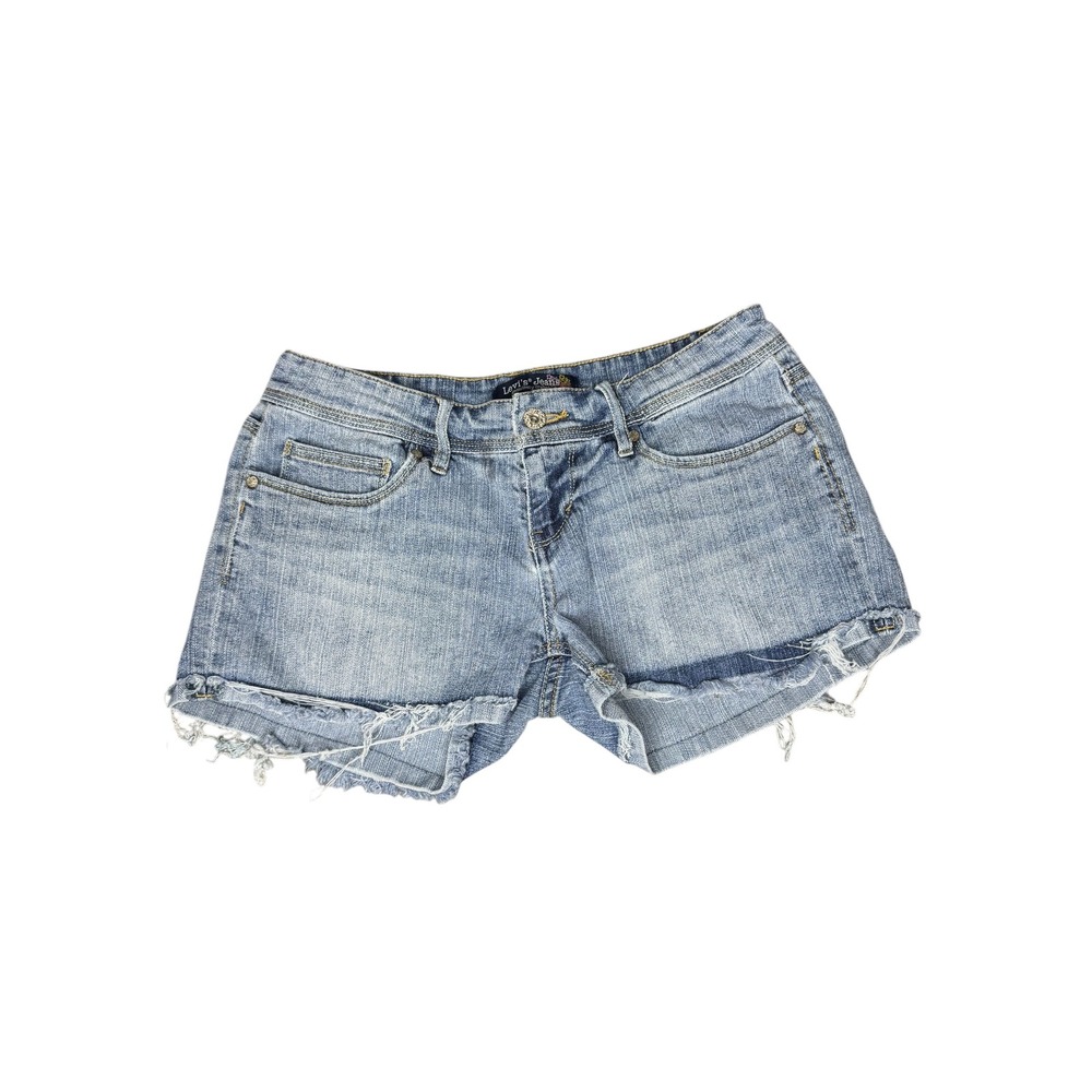 Levis Jeans Womens Size 7 Light Wash Cut Off Denim Shorts Frayed Hem Low Rise
